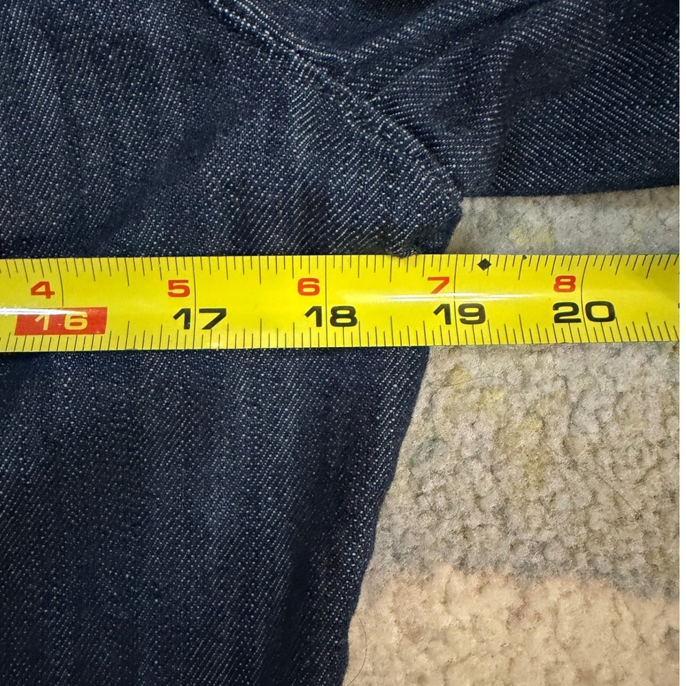 Vintage Y2K Levis San Francisco Denim Blazer Womens M Dark Wash Patch Pocket - Picture 8 of 14